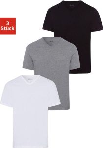 Hugo Boss V-Neck onderstreept Three Pack 3p T-shirt 50325389 Wit Heren