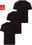 Boss Katoenen T-shirts 3-pack Regular Fit V-hals Logo Borduursel Black Heren - Thumbnail 4