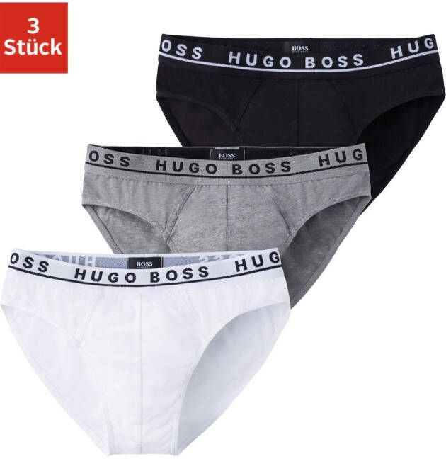 Hugo Boss Elastische Katoenen Briefs Multipack 3-Pack Multicolor Heren