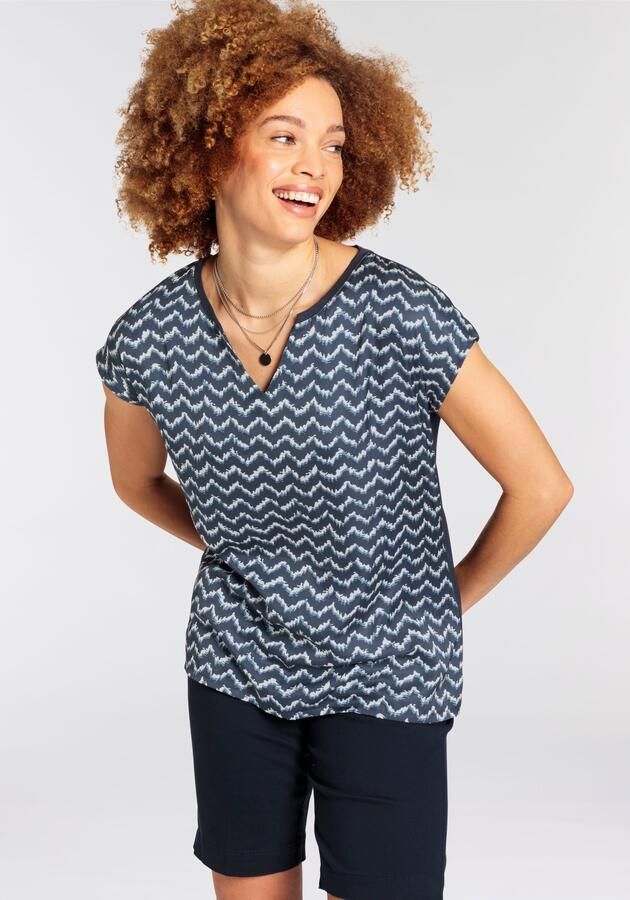 Boysen's Blouse zonder sluiting in materiaalmix in verschillende drukontwerpen nieuwe collectie - Foto 7