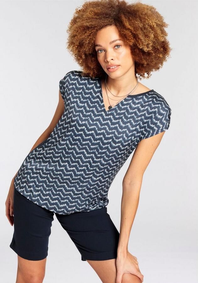 Boysen's Blouse zonder sluiting in materiaalmix in verschillende drukontwerpen nieuwe collectie - Foto 4