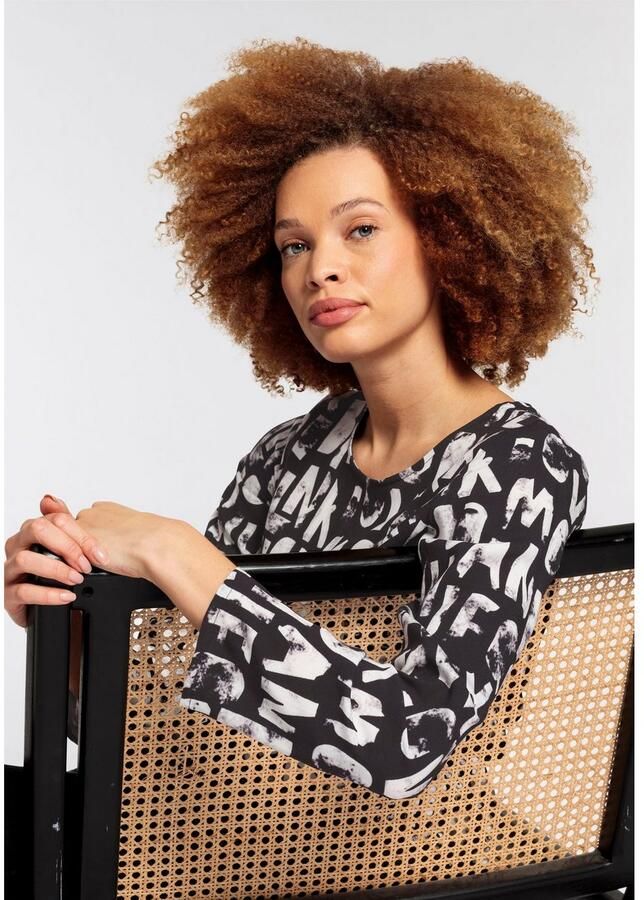 Boysen's Blouse zonder sluiting met opvallende letter alloverprint nieuwe kollectie - Foto 2