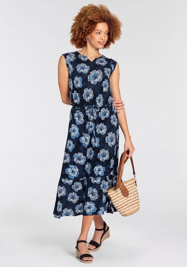 Boysen's Maxi-jurk met maritieme bloemige allover-print nieuwe kollectie - Foto 3