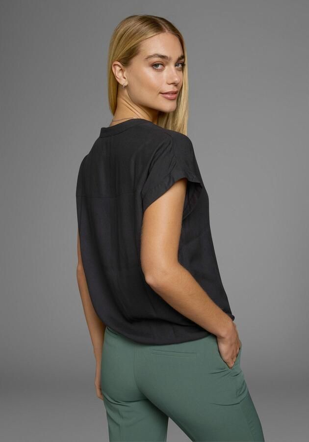 Boysen's Overhemdblouse in oversized stijl met ballonzoom - Foto 7