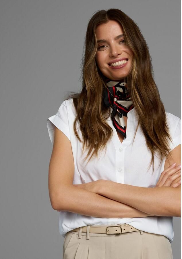 Boysen's Overhemdblouse in oversized stijl met ballonzoom - Foto 6