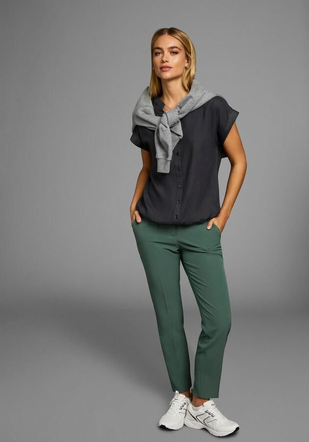 Boysen's Overhemdblouse in oversized stijl met ballonzoom - Foto 9