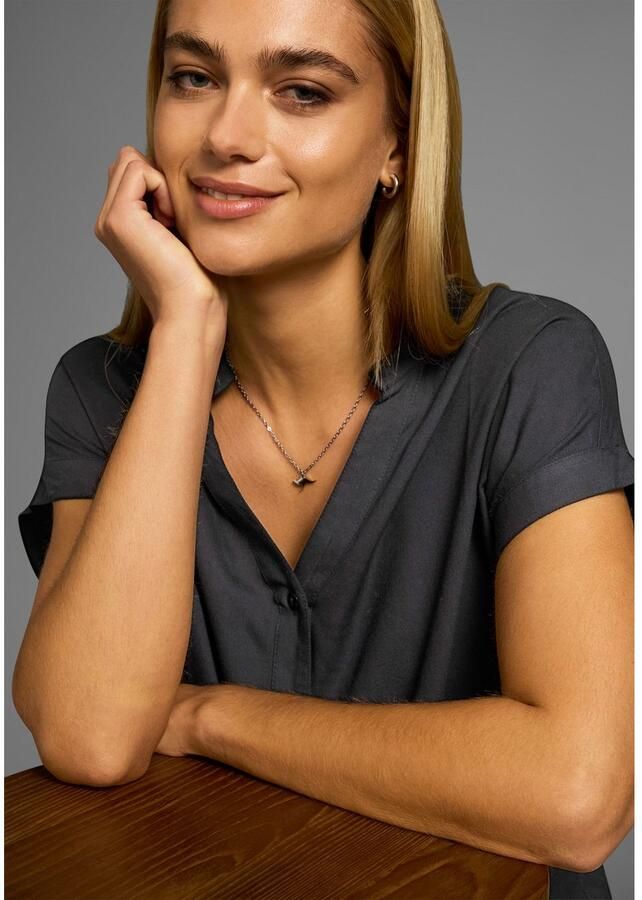 Boysen's Overhemdblouse in oversized stijl met ballonzoom