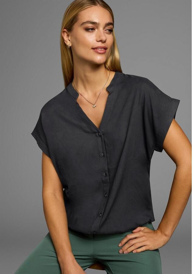 Boysen's Overhemdblouse in oversized stijl met ballonzoom - Foto 3