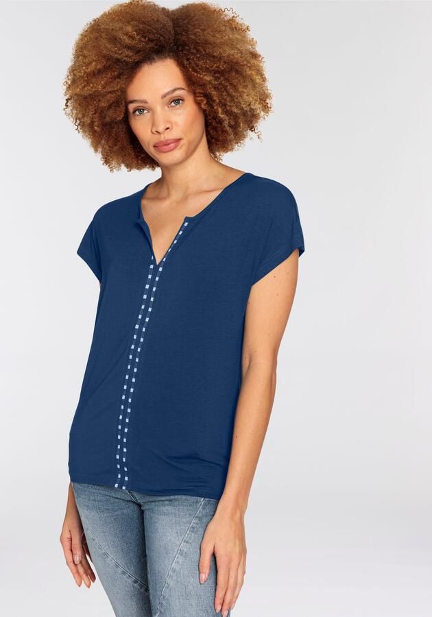 Boysen's Shirt met korte mouwen met gestreepte bies-applicatie nieuwe collectie - Foto 7