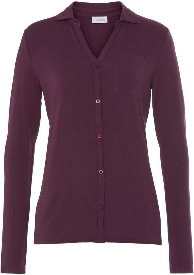 Boysen's Shirt met lange mouwen lange mouwen figuurvolgende snit blousenkraag - Foto 3