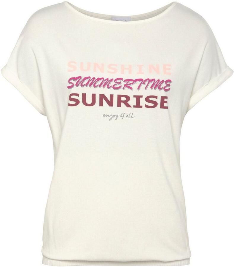 Boysen's Shirt met ronde hals in verschillende druk-ontwerpen met elastiek aan de zoom nieuwe collectie