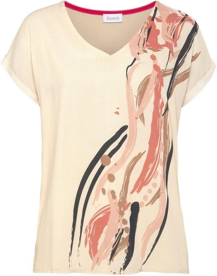 Boysen's Shirtblouse in modieus ontwerp met v-halslijn nieuwe collectie