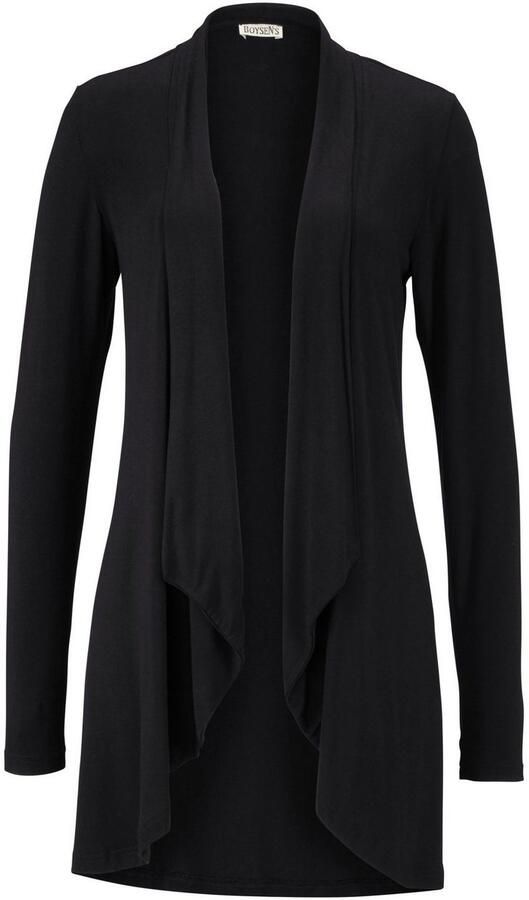 Boysen's Shirtjasje Lange mouwen met schalkraag van elastische jersey - Foto 14