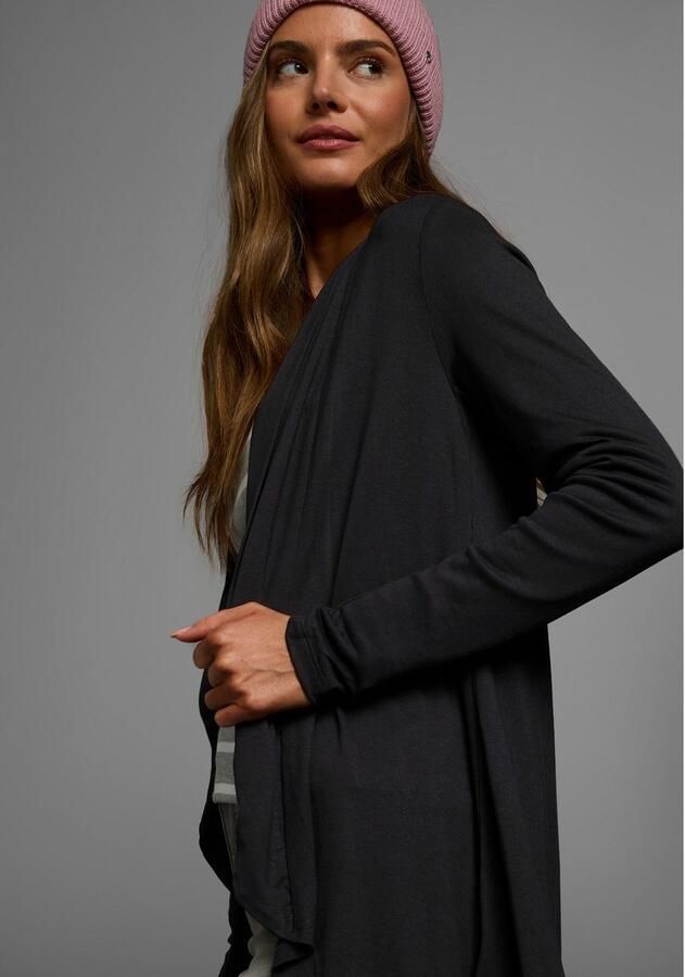 Boysen's Shirtjasje Lange mouwen met schalkraag van elastische jersey - Foto 3