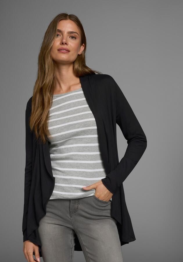 Boysen's Shirtjasje Lange mouwen met schalkraag van elastische jersey - Foto 9