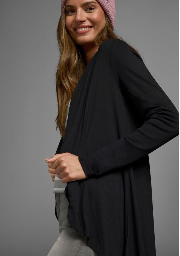 Boysen's Shirtjasje Lange mouwen met schalkraag van elastische jersey - Foto 2