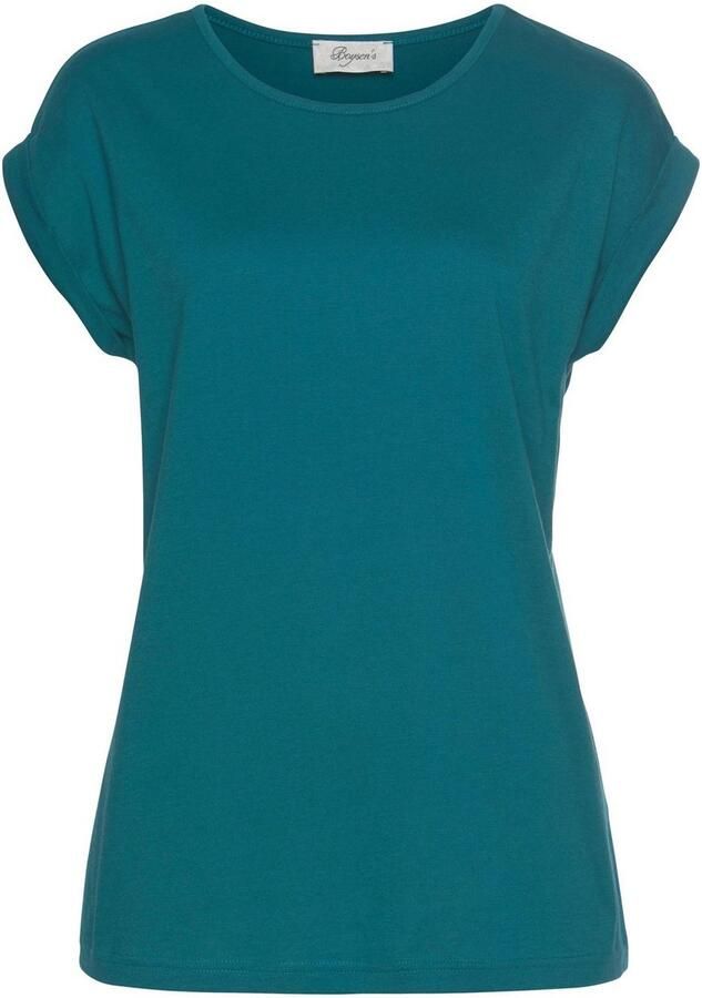 Boysen's T-shirt Korte mouwen effen ronde hals voor vrije tijd en dagelijks gebruik - Foto 13