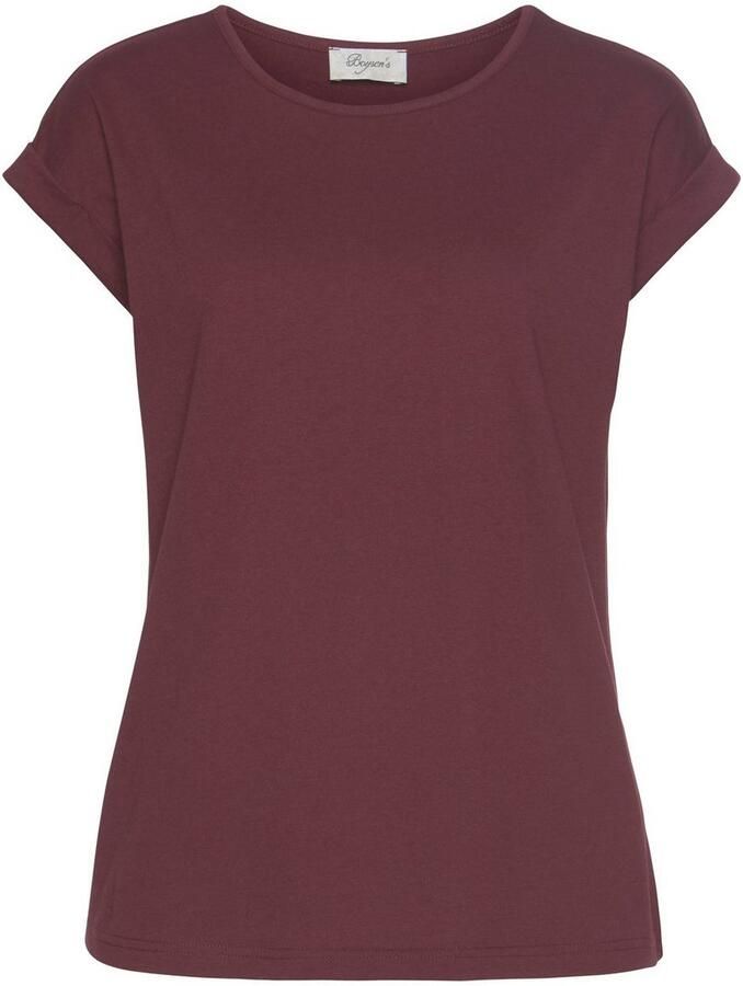 Boysen's T-shirt Korte mouwen effen ronde hals voor vrije tijd en dagelijks gebruik