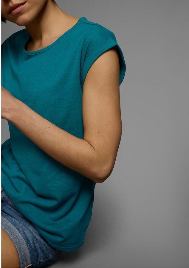 Boysen's T-shirt Korte mouwen effen ronde hals voor vrije tijd en dagelijks gebruik - Foto 5