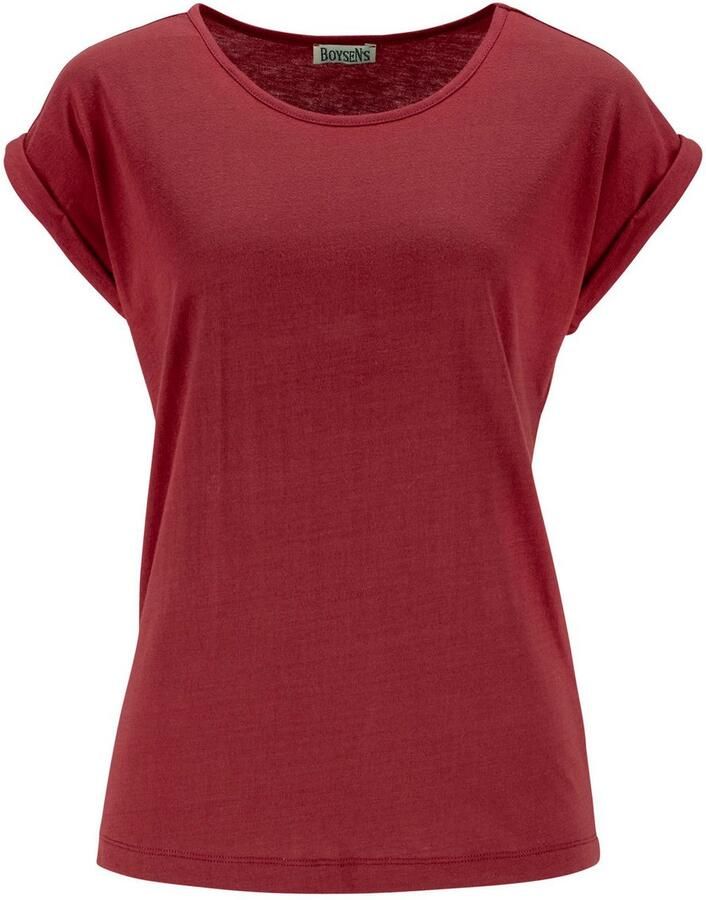 Boysen's T-shirt Korte mouwen effen ronde hals voor vrije tijd en dagelijks gebruik