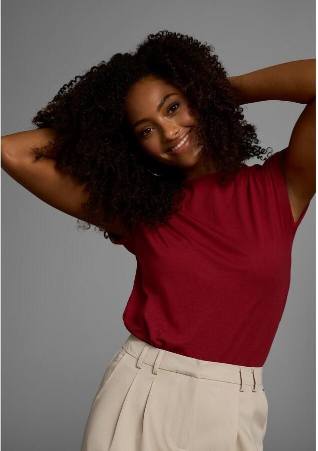 Boysen's T-shirt Korte mouwen effen ronde hals voor vrije tijd en dagelijks gebruik - Foto 5