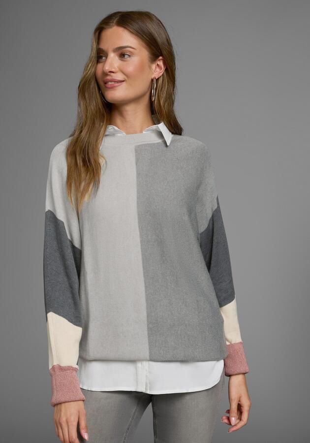 Boysen's Trui met ronde hals met modieuze pastel-colourblocking - Foto 10