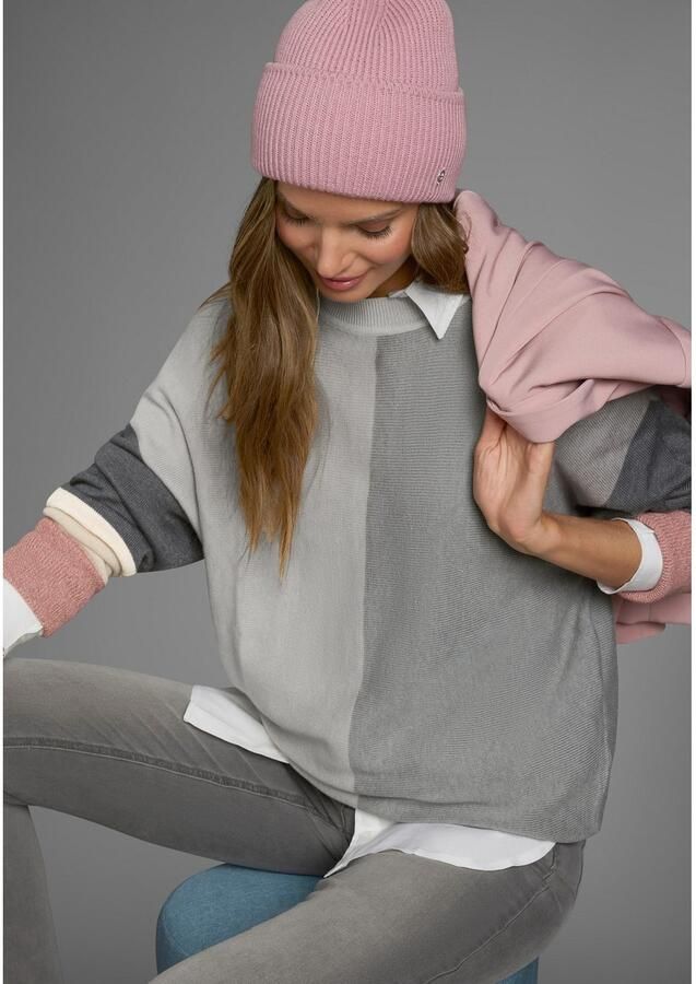 Boysen's Trui met ronde hals met modieuze pastel-colourblocking - Foto 4