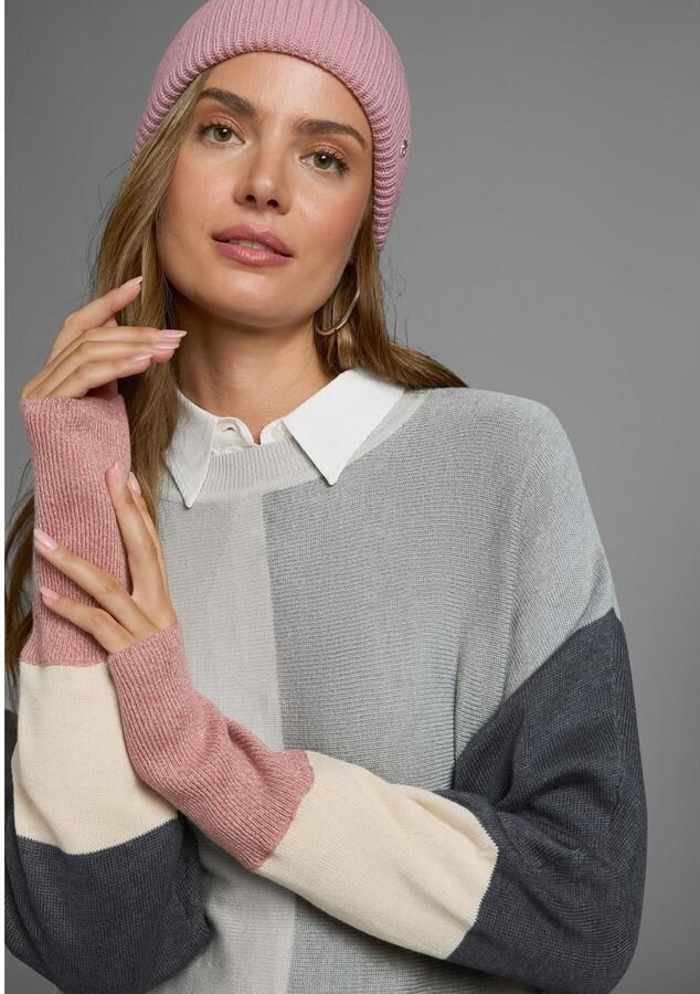 Boysen's Trui met ronde hals met modieuze pastel-colourblocking - Foto 6