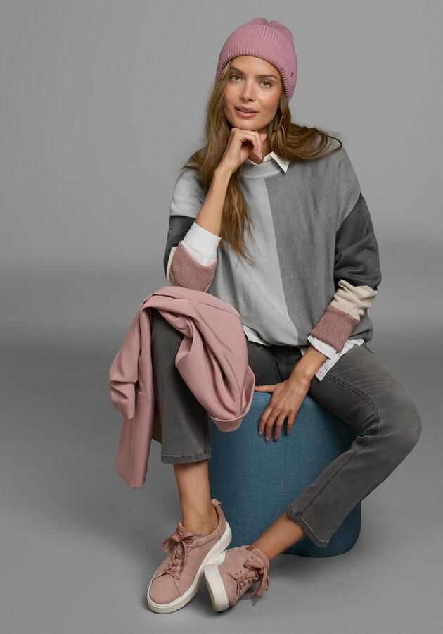 Boysen's Trui met ronde hals met modieuze pastel-colourblocking - Foto 13