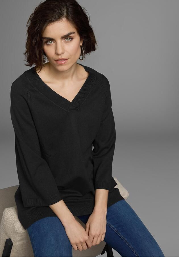 Boysen's Trui met V-hals in lichte a-vorm met 3 4-mouwen - Foto 8