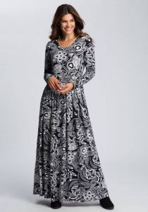 Boysen's Maxi-jurk in uitlopend model in vele verschillende dessins nieuwe kleuren