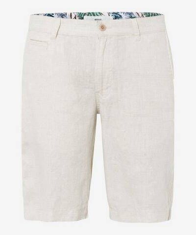 BRAX Korte chino van linnen model 'Bari'