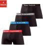Bruno Banani Hipster strak zittende boxershorts in uni of gedessineerd van katoenmix (set 4 stuks) - Thumbnail 1