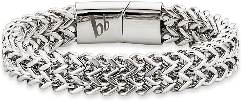 Bruno Banani Armband Sieraad cadeau armketting ankerketting 12 mm breed zilverkleur