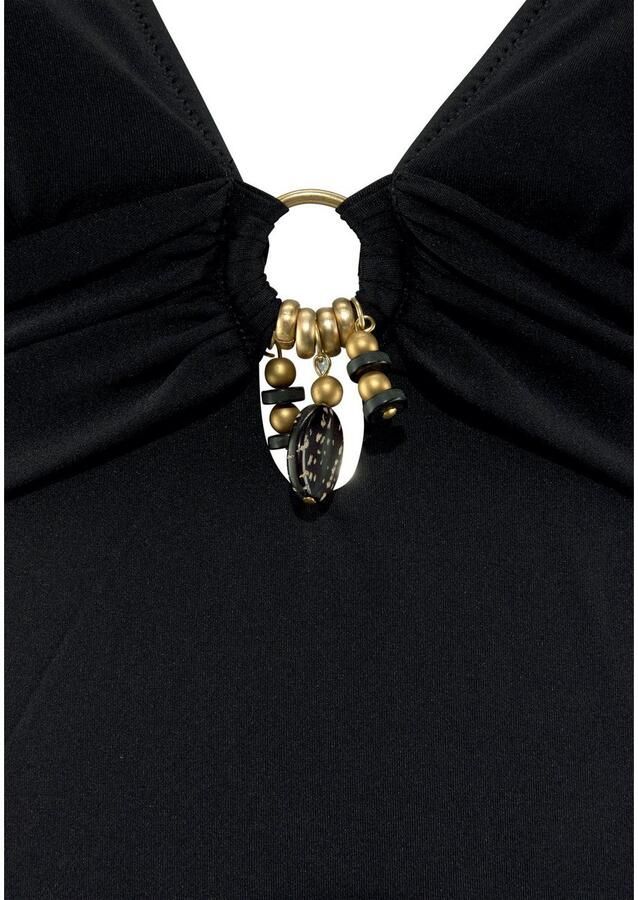 Bruno Banani Badpak met goudkleur-zwarte accessoires