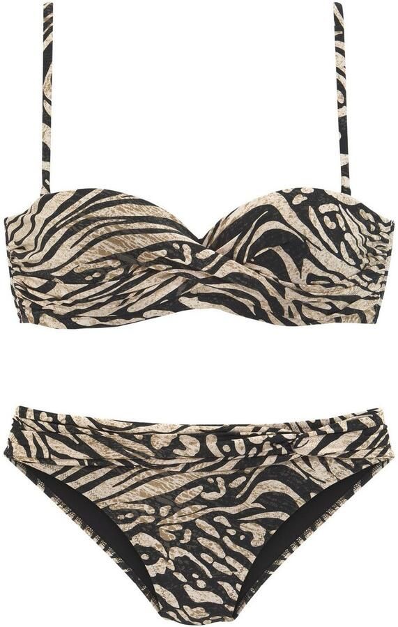Bruno Banani Beugelbikini in bandeaumodel in trendy animal-print - Foto 4