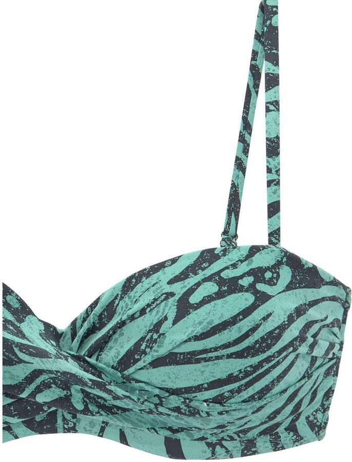 Bruno Banani Beugelbikini in bandeaumodel in trendy animal-print