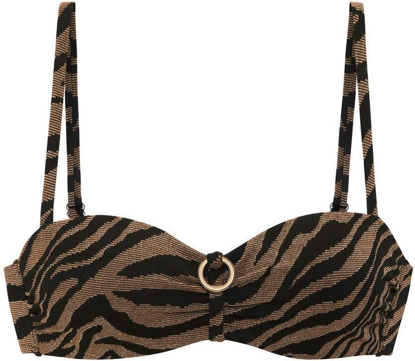 Bruno Banani Beugelbikini in bandeaumodel in tweekleurige animal-look - Foto 3