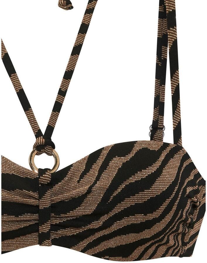 Bruno Banani Beugelbikini in bandeaumodel in tweekleurige animal-look - Foto 2