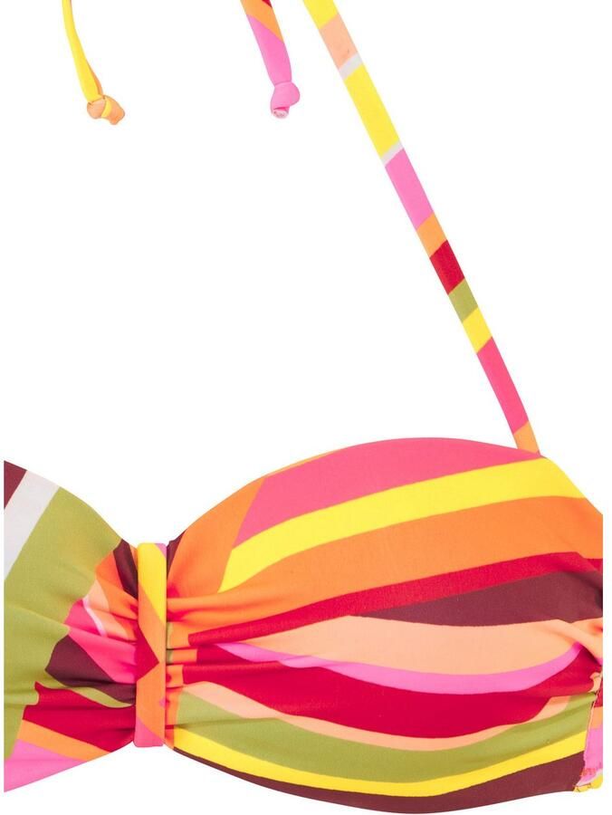Bruno Banani Beugelbikini in bandeaumodel met grafische print