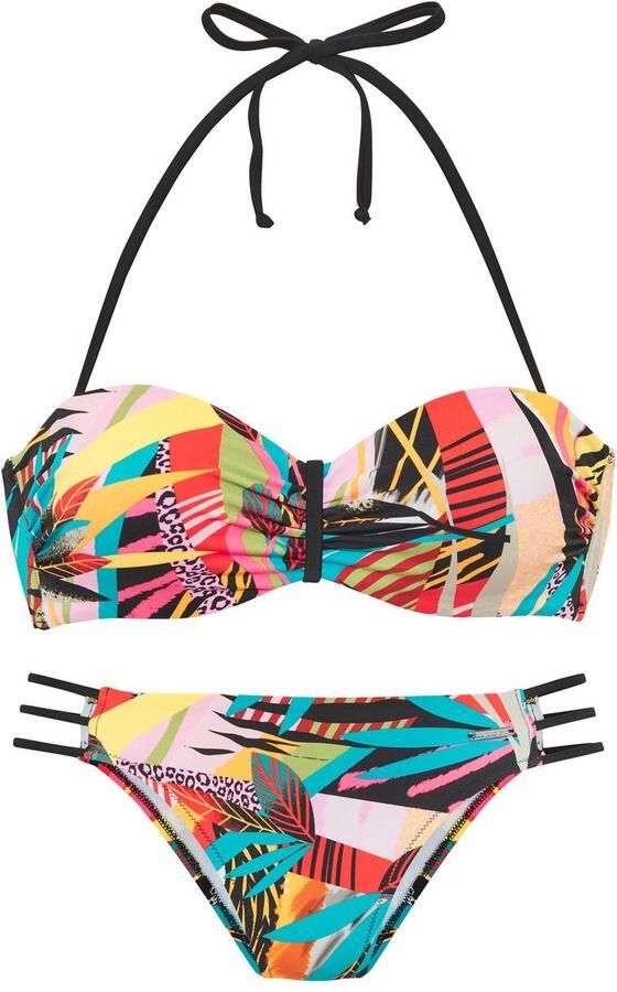 Bruno Banani Beugelbikini in bandeaumodel Onyx met contrastkleurige details (set) - Foto 4