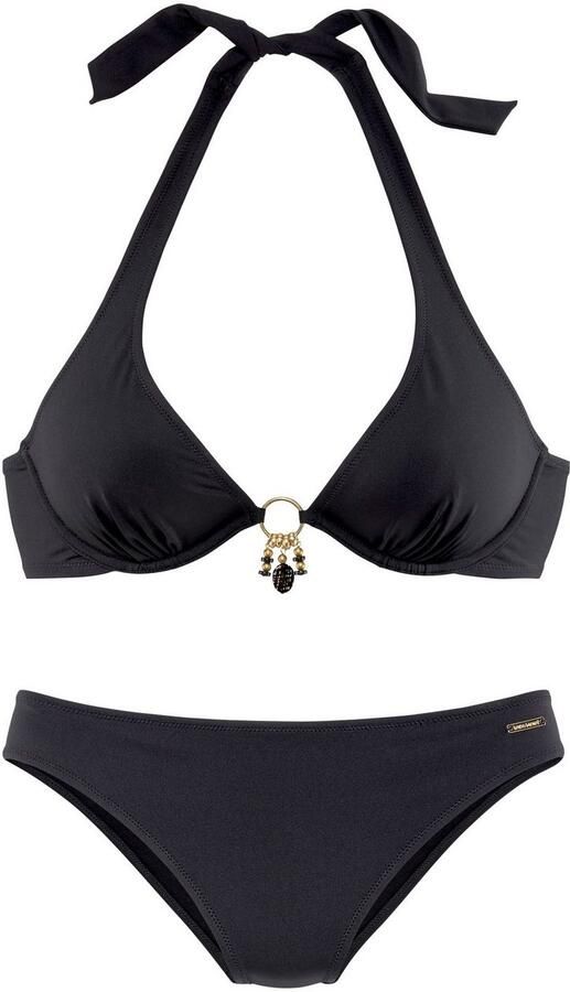 Bruno Banani Beugelbikini met goudkleurig zwarte accessoires - Foto 4