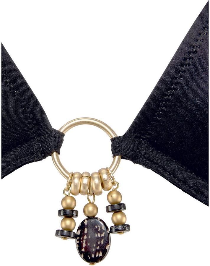 Bruno Banani Beugelbikini met goudkleurig zwarte accessoires - Foto 2