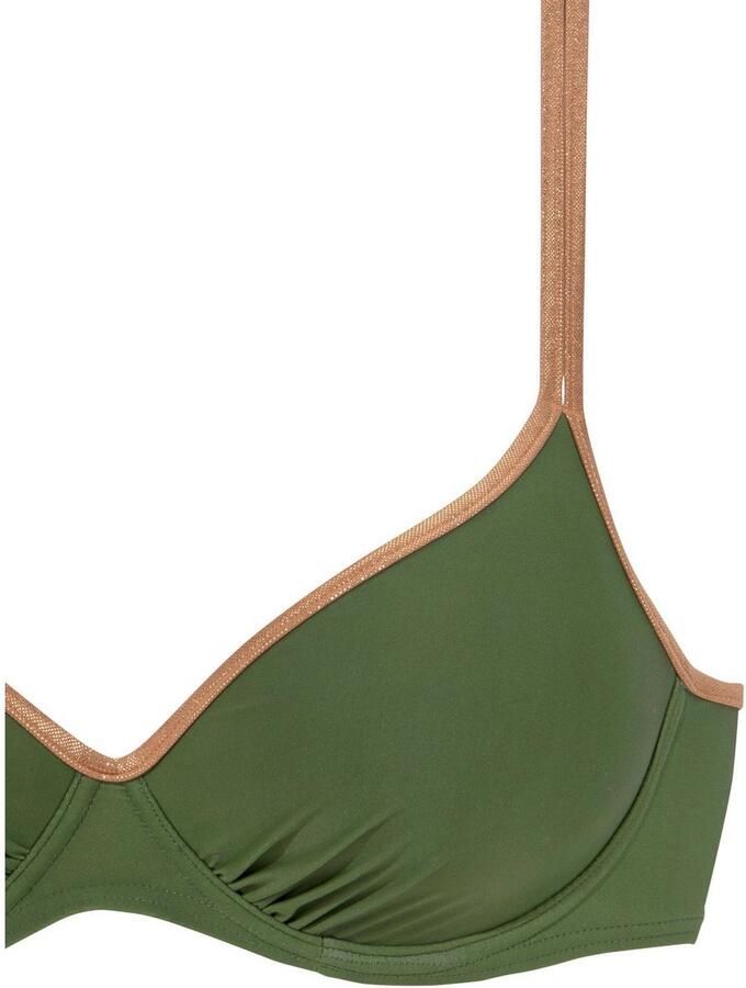 Bruno Banani Bikinitop met beugels Milano met koperkleurige paspels - Foto 2