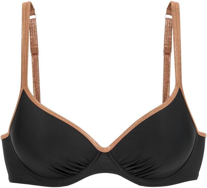 Bruno Banani Bikinitop met beugels Milano met koperkleurige paspels - Foto 7