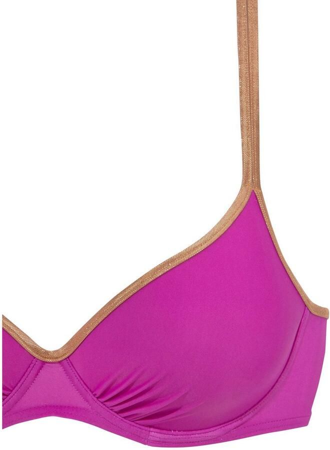 Bruno Banani Bikinitop met beugels Milano met koperkleurige paspels - Foto 2