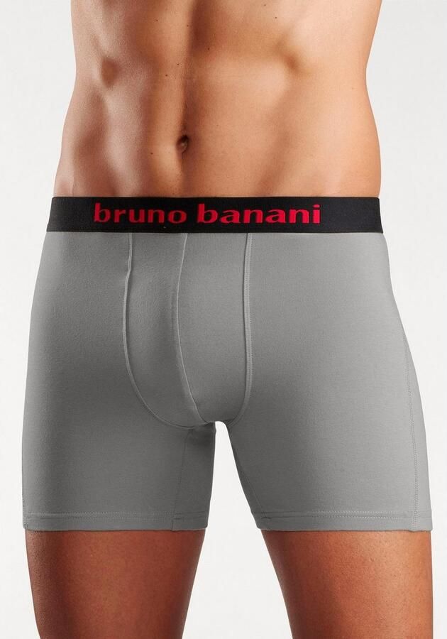 Bruno Banani Boxershort voor heren met langere pijpen en opvallende logo-tailleband (set 4 stuks) - Foto 3