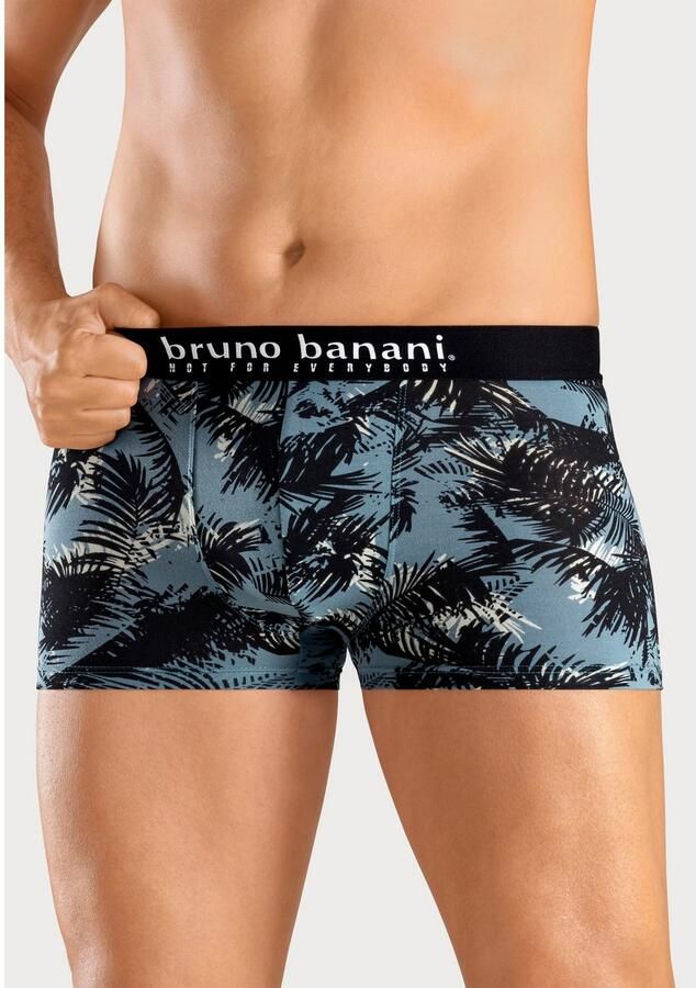 Bruno Banani Boxershort voor heren met palmprint en effen van katoenmix (4 stuks Set van 4) - Foto 3