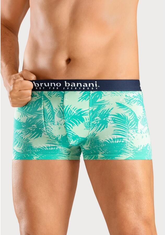 Bruno Banani Boxershort voor heren met palmprint en effen van katoenmix (4 stuks Set van 4) - Foto 2