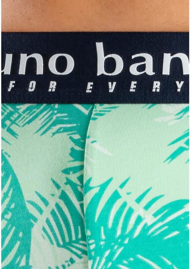 Bruno Banani Boxershort voor heren met palmprint en effen van katoenmix (4 stuks Set van 4) - Foto 1